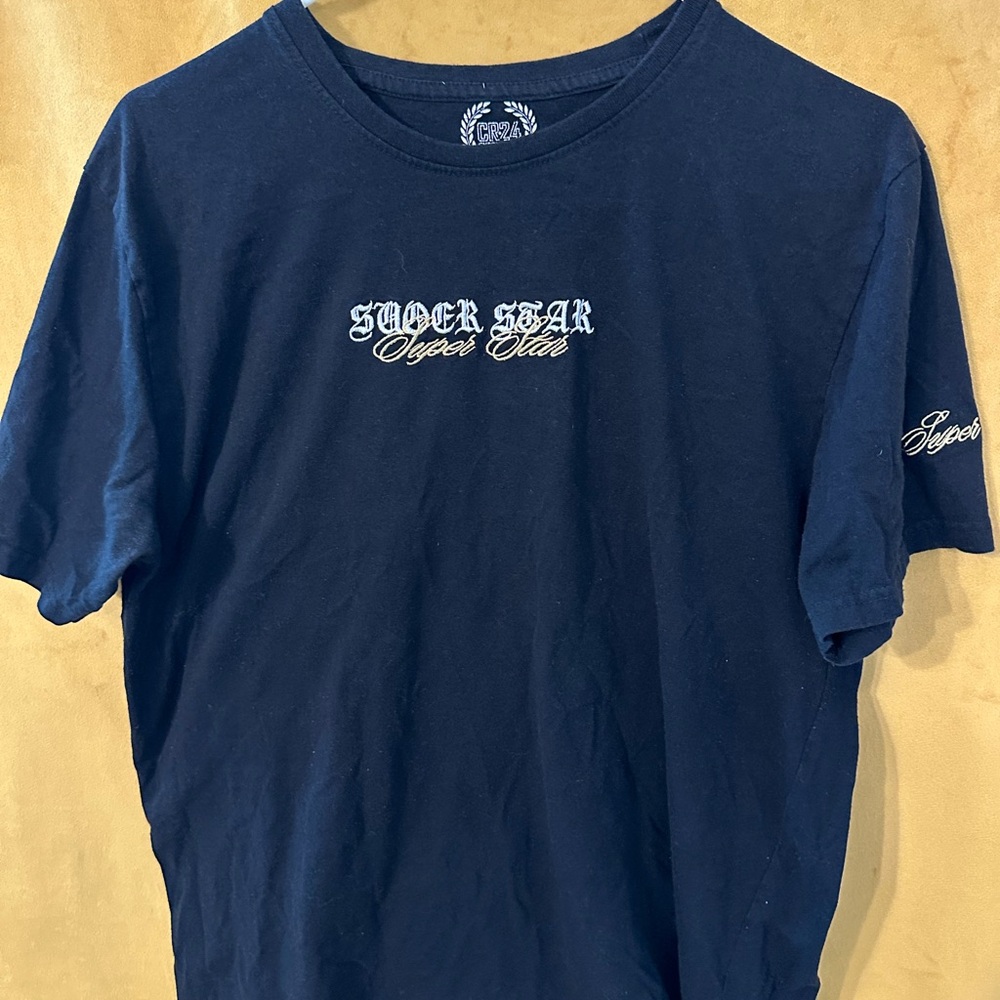 Sleek Navy Blue Graphic Tee